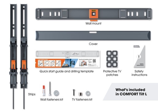 Vogel's zidni nosač, nagibni, TVM3613 (40-77"/35kg/600x400)