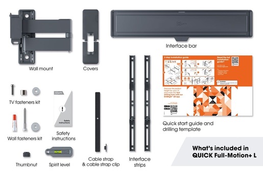 Vogel's zidni nosač, nagibni, TVM1643 (40-77"/35kg/600x400)