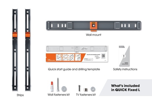 Vogel's zidni nosač, fiksni, TVM1603 (40-100"/75kg/600x400)