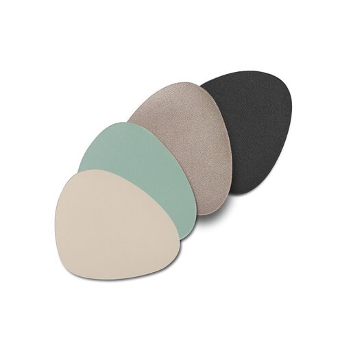 Zeller Podmetači za čaše, metalic, svijetlo smeđi, 6 kom, 10x12 cm, 27056