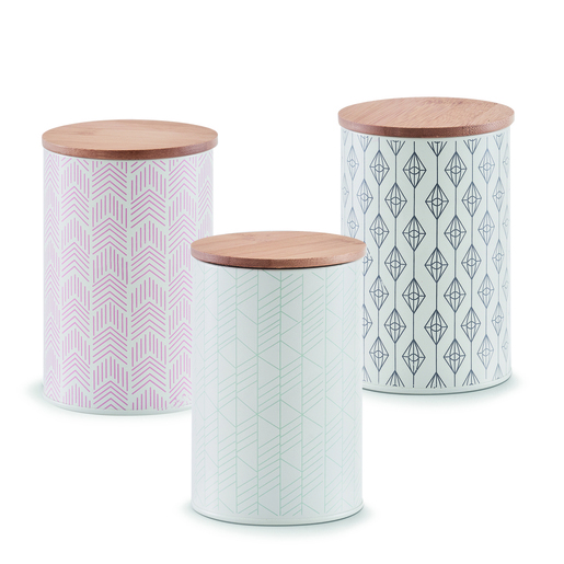 Zeller Doza kuhinjska, metal, bambus, zelena, 1000 ml, fi 10,2x16 cm,19308