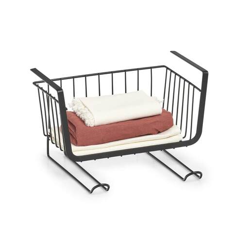 Zeller Košara za ormar, metalna, crna, 31x26x19,3 cm, 27406