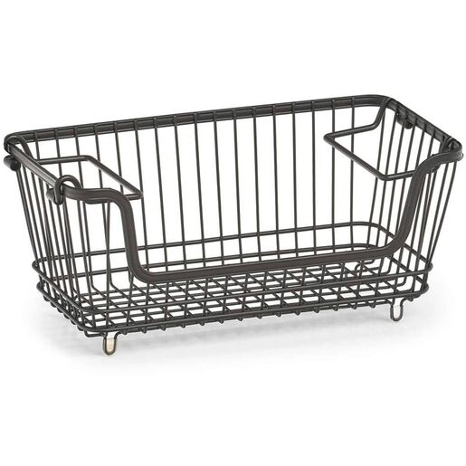 Zeller Organizer košara "S", metalni, crni, 32 x 16,5 x 14,5 cm, 27417