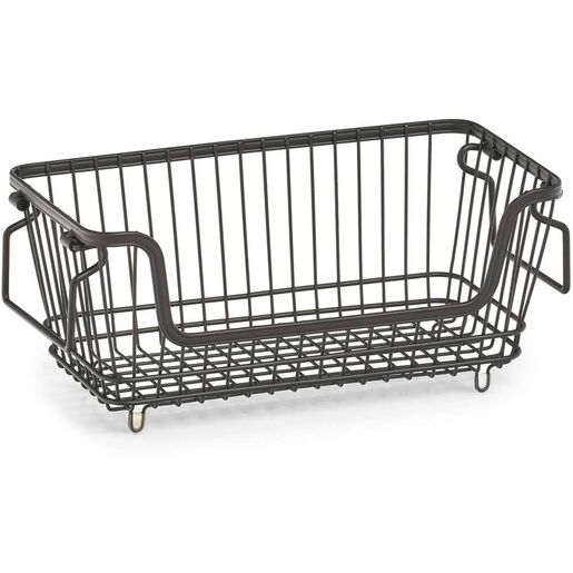 Zeller Organizer košara "S", metalni, crni, 32 x 16,5 x 14,5 cm, 27417