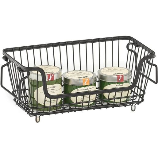 Zeller Organizer košara "S", metalni, crni, 32 x 16,5 x 14,5 cm, 27417