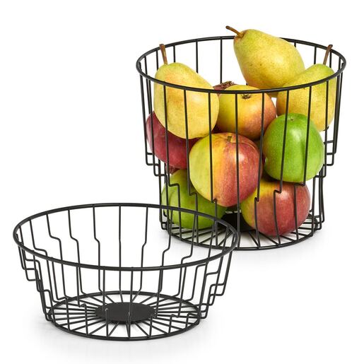 Zeller Zdjela za voće, metalna, crna, 27411