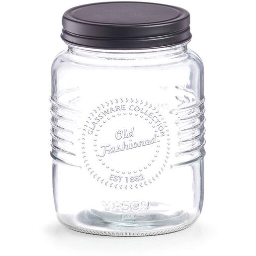 Zeller Posuda za spremanje namirnica "Old fashioned", 1000 ml. crni, 19531