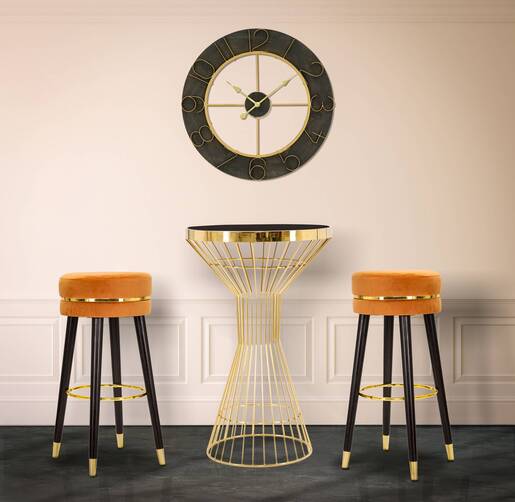 MAURO FERRETTI barska stolica Pariz ruggine/zlato 35x74 cm