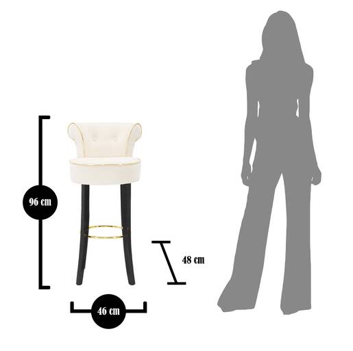 MAURO FERRETTI barska stolica Luxy krem 46x48x96 cm