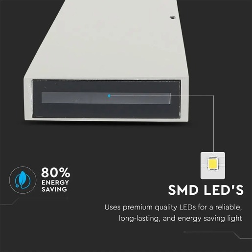 V-TAC zidna lampa - trokutasti oblik 6W 4000K - IP65, siva