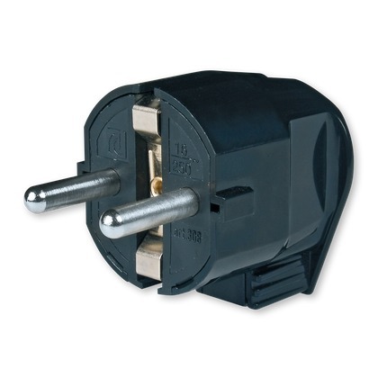 ALING CONEL utikač dvopolni sa kontaktom za uzemljenje L-izvedbe 16A 250V~