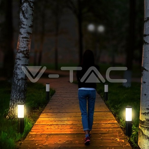 V-TAC podna lampa sa senzorom E27 45cm IP44, siva
