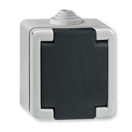 ALING CONEL šuko priključnica IP55 16A 250V~ s polikarbonatnom jezgrom, metalna