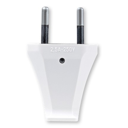 ALING CONEL euro utikač dvopolni bez uzemljenja 2,5A 250V~, bijeli