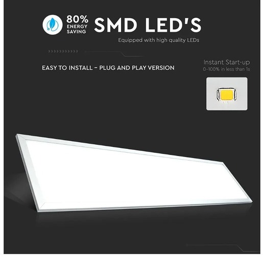 V-TAC LED Panel 29 W, 1200 x 300 mm, 6000K