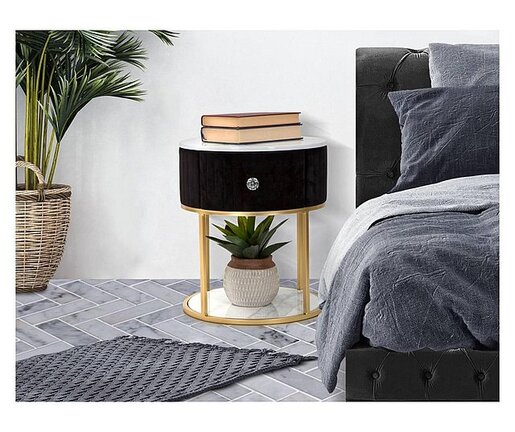 MAURO FERRETTI noćni ormarić Montpellier crni 42x48 cm