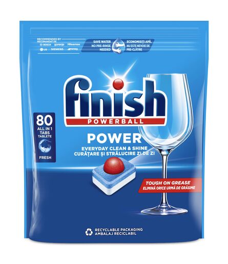 Finish Power tablete za strojno pranje posuđa, 80 komada