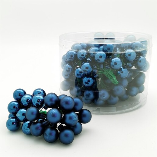 Staklene kuglice na žici 2 cm/144kom - Tamno plava