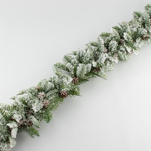 Girlanda sa češerima zasniježena 100cm