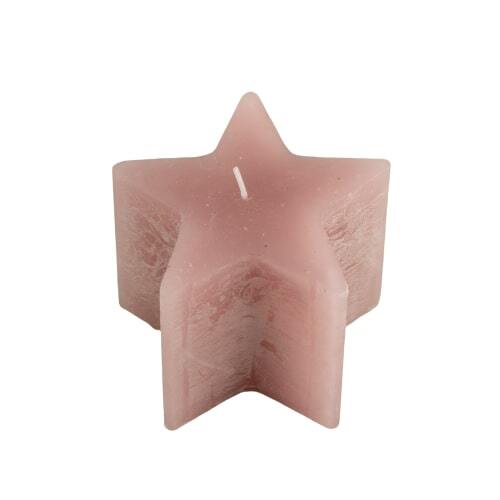Svijeća frost zvijezda 9,5x8cm - Roza