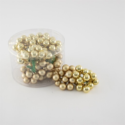 Staklene kuglice na žici 2 cm/144kom - Zlatna