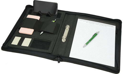 Mapa poslovna A4 VERTIGO siva s metalnim mehaniznom, 20-listni blok