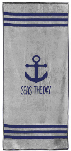 Ručnik Beach Seas the day 75x170cm, sivi