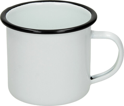 Šalica Retro od emajla 350 ml, bijela