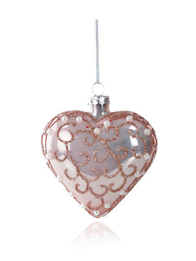 Staklena kuglica - Srce, 2/1, 9 cm, 94326