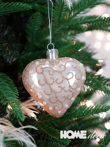 Staklena kuglica - Srce, 2/1, 9 cm, 94326