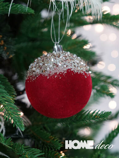 Plišana kuglica - crvena, 8 cm, 94492