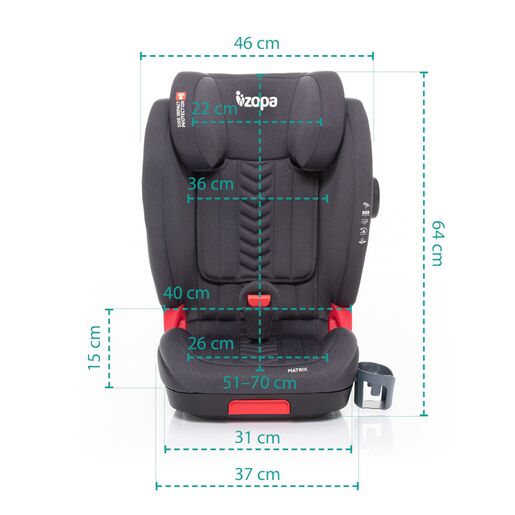 Zopa autosjedalica Matrix 15-36kg ISOFIX Black