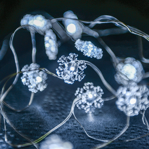 20 LED Vilinsko svjetlo s pahuljicom - Hladna bijela boja