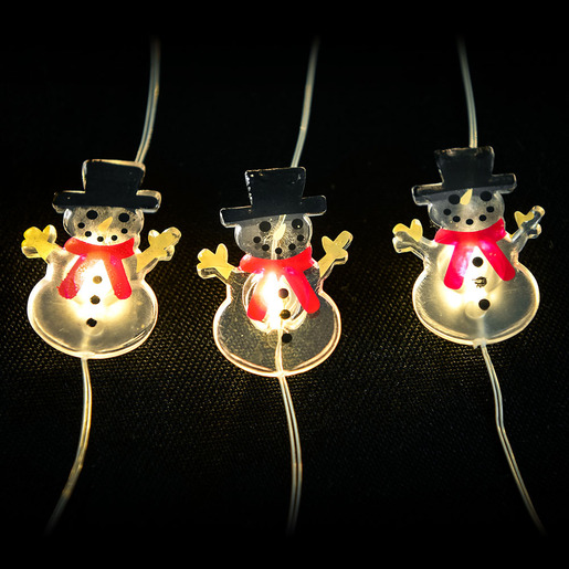 20 LED Vilinsko svjetlo sa snjegovićem - Topla bijela boja