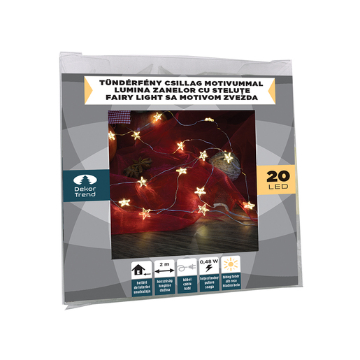 20 LED Vilinsko svjetlo sa snjegovićem - Topla bijela boja