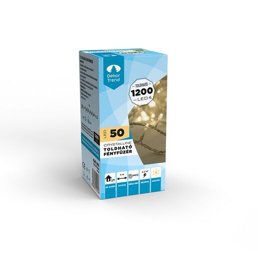 50 LED Svjetleći niz Crystalline - Topla bijela boja