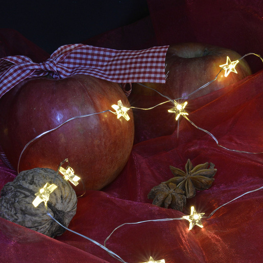 20 LED Vilinsko svjetlo sa zvijezdom - Topla bijela boja