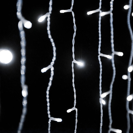 500 LED Svjetleća zavjesa  Crystalline - Hladna bijela boja