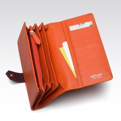 Novčanik Fabriano Sofia ženski eko koža narančasti/boja šljive