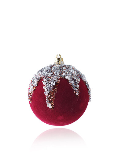 Plišana kuglica - crvena, 2/1, 8 cm, 95122