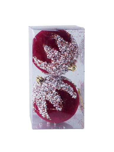 Plišana kuglica - crvena, 2/1, 8 cm, 95122