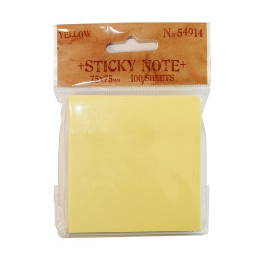 Blok samoljepljivi pastelno žuti 75x75mm, 100 listova
