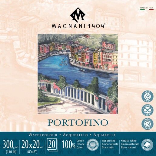 Blok Magnani Portofino hot press, 20x20, 300g, 20 listova