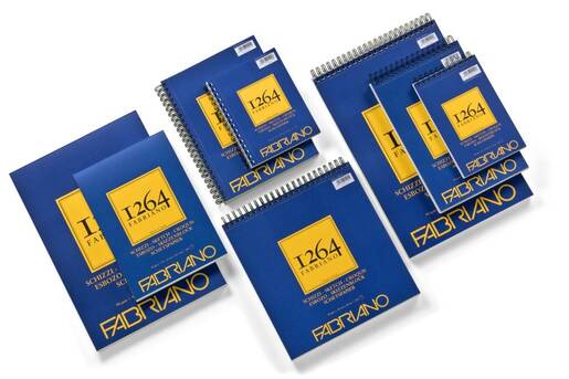 Blok Fabriano 1264 sketch 14,8x21 (A5) 90g, 60 listova, pale ivory spiralni top side