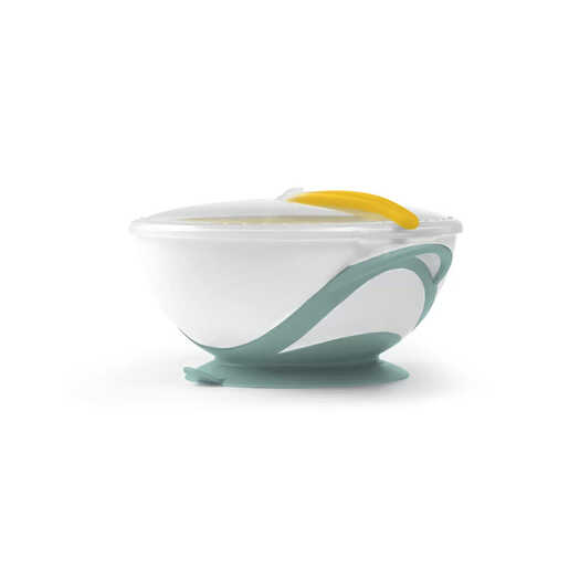 BabyOno Posuda za hranjenje + žlica, mint