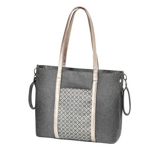 BabyOno Basic So Dynamic torba za mame, siva s uzorkom