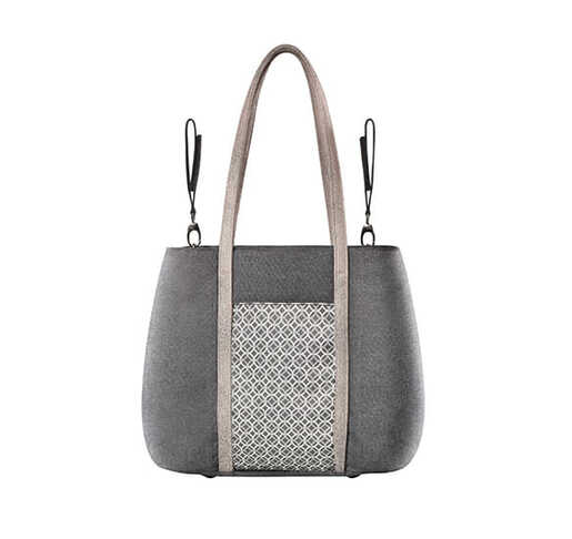 BabyOno Basic So Dynamic torba za mame, siva s uzorkom