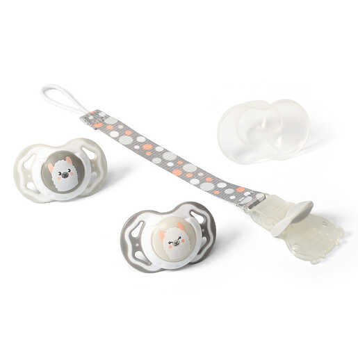 BabyOno Silikonska duda 3-6 mjeseca, siva