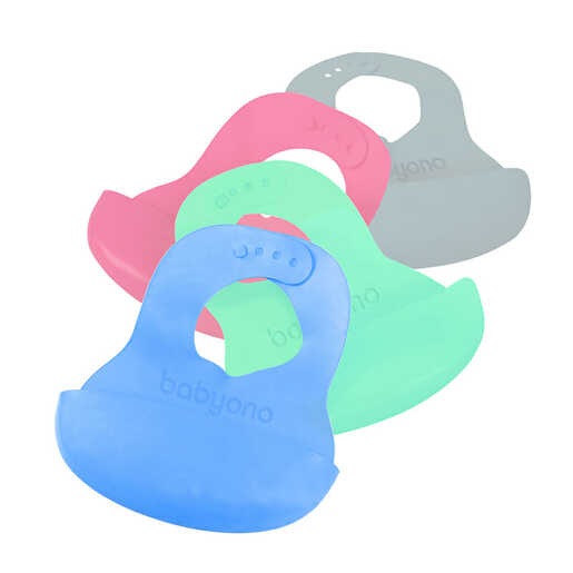 BabyOno Silikonski podbradak, siva