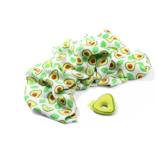 BabyOno Swaddles tetra pelene za povijanje + zvečka, avokado